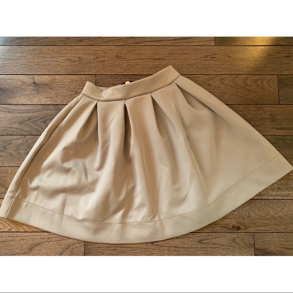 High waisted taupe/tan mini skirt